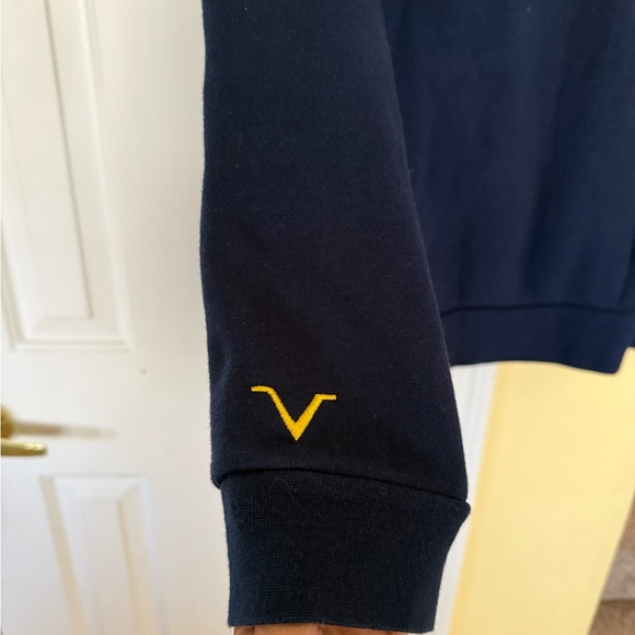 Valia Men's Navy Zip-Up Sweater‎ - Picture 6 of 8